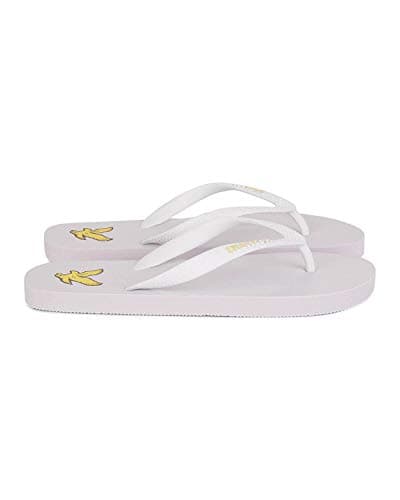 Image of Lyle & Scott Mens Eagle Logo Flip Flop Sandals - White - UK 8