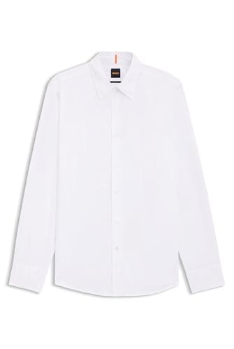 Image of BOSS Mens Relegant 6 Regular-fit Shirt in Cotton poplin
