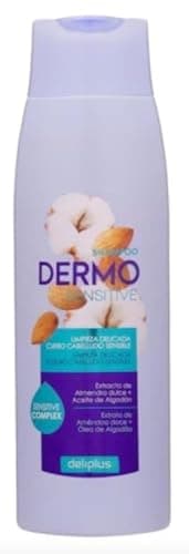 Image of Dermo Sensitive Shampoo 400 ml. Sensitive scalp with Sweet Almond Extract and Cotton Oil. Deliplus