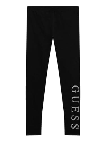 Image of GUESS Girls' Big Logo Leggings, Jet Black, 18