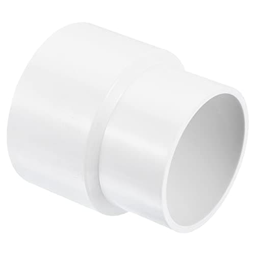 Image of PATIKIL PVC Reducer Pipe Fitting 75mm to 63mm ID, Straight Coupling Adapter Connector, White