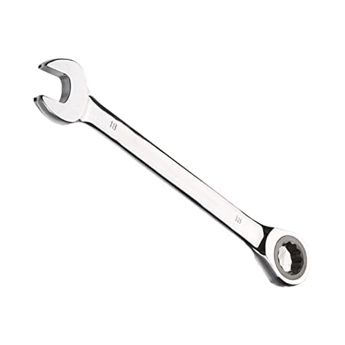 Image of Vokenforu 18mm Ratchet Spanner, Ratcheting Combination Wrench, Hardened Chrome Vanadium Steel Open End Spanner Metric