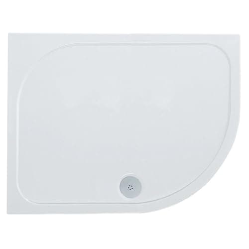 Image of Go Bathrooms Anti Slip White Shower Tray 1200 x 800mm Right Hand Quadrant Non-Slip Shower Enclosure Cubicle Low Profile Shower Tray