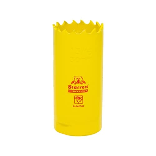 Image of Starrett Deep Cut Hole Saw - DCH0136 Heavy Duty Bi-Metal with Extra Cobalt HSS Teeth - For Metals Wood Cast Iron Fibreglass Plastic Materials - 30mm