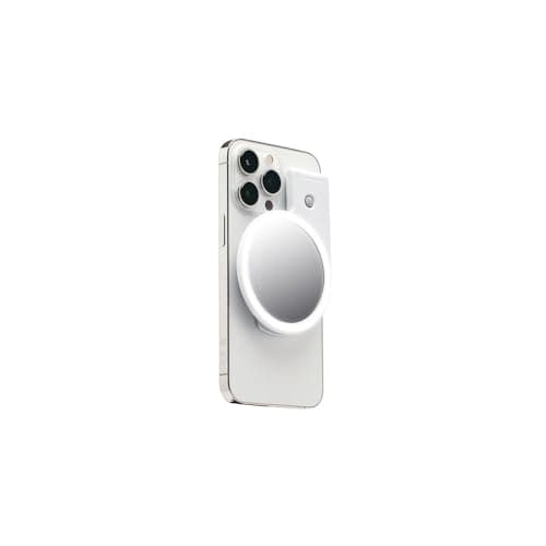 Image of JOBY Beamo Ring Light, Compatible with iPhone with MagSafe, Magnetic LED Light, Usable with Any Smartphone with the Included Sticky Ring, for Phones, Color White