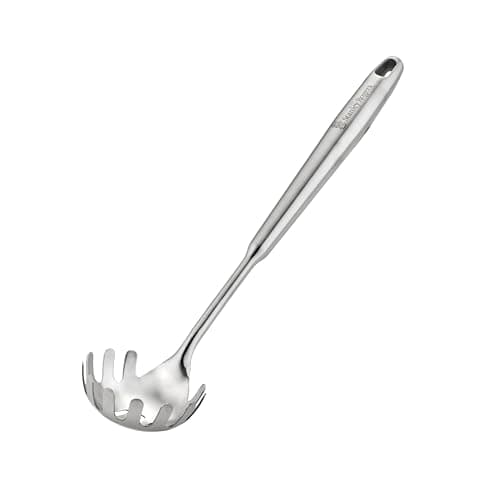 Image of Stanley Rogers Monobloc Stainless Steel Spaghetti Server, Satin Finish Kitchen Utensil, Pronged Bowl, Hanging Loop & Dishwasher Safe Design, Cooking Tool for Lifting & Serving Pasta, 32.5x7.5x2.1cm