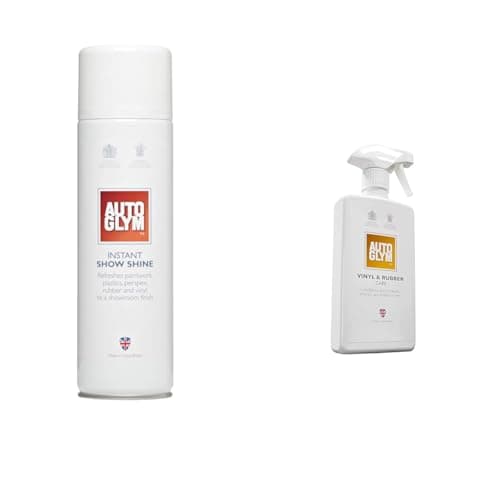 Image of Autoglym Instant Show Shine, 450mL - Car Shine Spray Refreshes Paintwork, Plastics, Perspex, Rubber & Vinyl And Rubber Care, 500ml - Fresh Lemon Scented Interior Car Cleaner Spray Designed