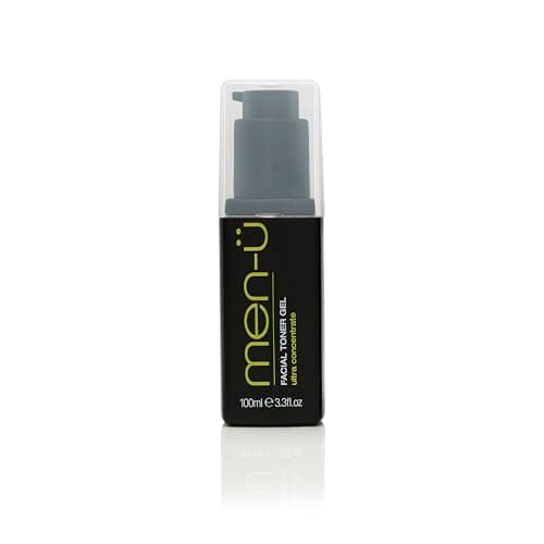 Image of men-ü Facial Toner Gel (Matt 'Skin Refesh') 100ml, Witch Hazel & Salicylic Acid cleanser gel, up to 120 applications, skin refresher & oily skin cleanser for men with long lasting vegan formula.