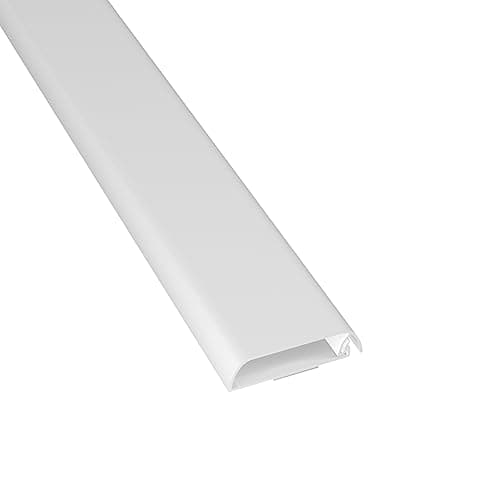 Image of D-Line TV Cable Cover, Hide Cables on Wall, Self-Adhesive Wire Hider, Seamless Low Profile Design - 1x 60mm (W) x 15mm (H) x 1m Length - White
