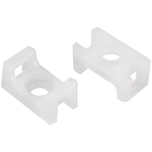 Image of TA-VIGOR 36Pcs Nylon Cable Tie Mount Base, 3.8mm Saddle Type Mount Wire Holder, Cable Zip Ties, Adjustable Cable Tie Holder with Self-Locking for Wire and Cable Tidy, White
