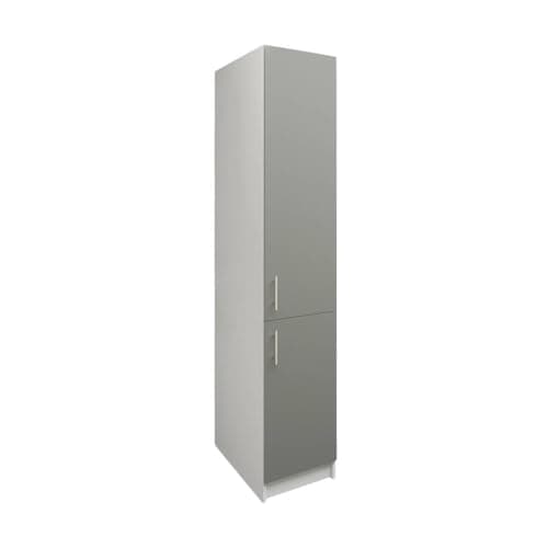 Image of JD Greta Fixed Height 400mm Kitchen Tall Base Cabinet Grey Matt Larder Storage Unit