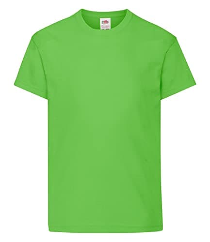 Image of Fruit of the Loom Childrens/Kids Original Short Sleeve T-Shirt (5-6 Years) (Lime)