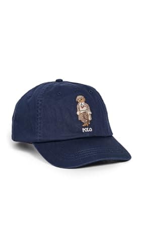 Image of POLO RALPH LAUREN Men's Classic Twill Novelty Bear Sport Cap, Newport Navy W/ Fa25 Bear, One size