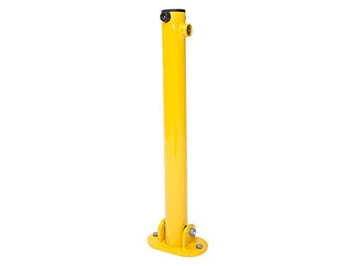 Image of Folding Parking Post, Heavy Duty Steel Lockable Fold Down Driveway Car Security Bollard, Driveway Security Post Barrier with High Security Keys & Fixings (Yellow, Pack of 1)