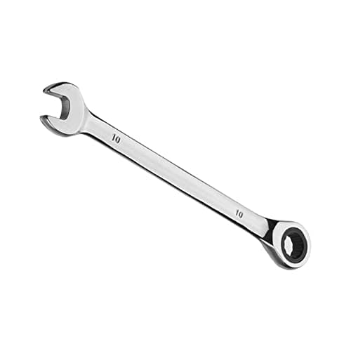 Image of Vokenforu 10mm Ratchet Spanner, Ratcheting Combination Wrench, Hardened Chrome Vanadium Steel Open End Spanner Metric