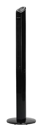 Image of Dimplex DXMBCF Mont Blanc Cooling Fan - Floor Standing Tower Fan, Quiet Air Cooler, Tall Compact Column Unit for Home or Office, with LED Display, Timer & Remote Control – Black