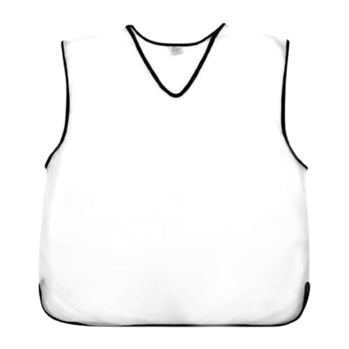 Image of Sterling Sports 5 X Training Bibs Sports Mesh Football Bibs Adult (Pack of 5) - Quick Dry Football Training Equipment For Soccer, Rugby, Basketball & Cricket Bibs (White, Small Boys/Girls)