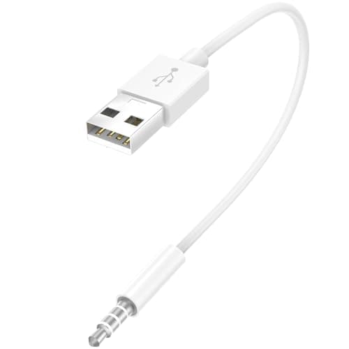 Image of pluX USB to 3.5mm Jack Cable for iPod Shuffle (3rd-7th Gen) - Sync & Charge