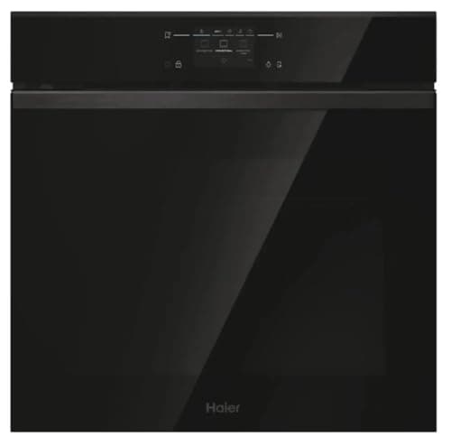 Image of Haier H6 ID66C3HTB1 Built-In Single Oven, 60cm Electric Multifunction Oven, WiFi, Black Glass Finish, Hydro Cleaning, Touch Control, Soft Close Door, A++ Energy Rated