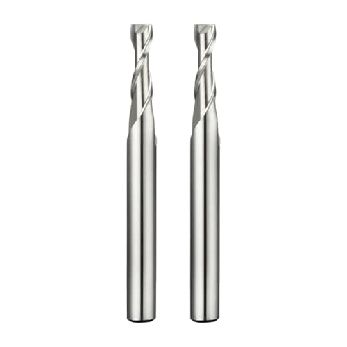 Image of 7mm 2pcs, 2 Flute HSS Straight Shank End Mill Cutter, for Aluminum Copper Metal Wood Plastic, Excellent ChipRemoval, Center Cutting, Slot & Keyway Milling DRINYOUNG (2-Flute, 7mm 2pcs)