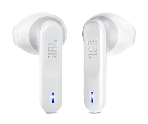Image of JBL Wave Flex True Wireless White Bluetooth Earbuds + Charging Case