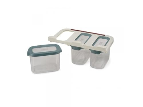 Image of Joseph Joseph 81112 Cupboardstore Space Saving Kitchen Cupboard Airtight Food Storage Set, 3 x 1.3 Litre - Clear