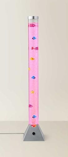Image of MiniSun | 120cm Colour Changing LED Novelty Bubble Tower Fish Lamp | Sensory & Mood Lighting, Home Décor & Improvement Essential | Includes Assorted Fish