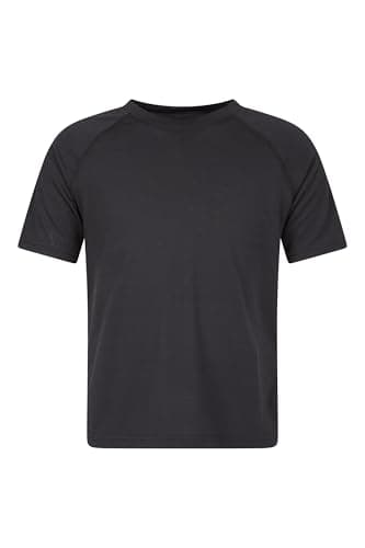 Image of Mountain Warehouse Quick Dry Kids Short Sleeve T-Shirt Black Teen Size 13 Years