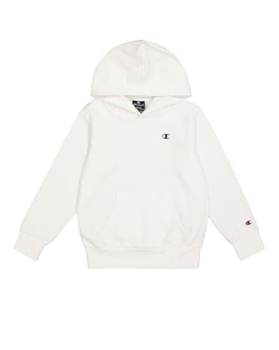 Image of Champion Boys Legacy Basics B - Ultralight Powerblend Fleece Hooded Sweatshirt, White, 11-12 Years UK