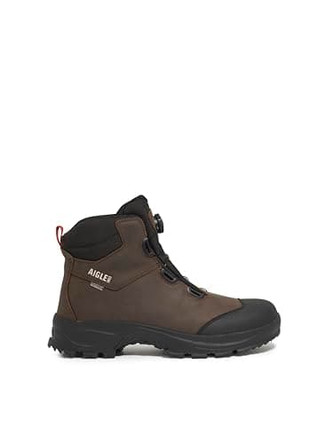 Image of Aigle Men's Laforse No Lace Hiking Shoe, Dark Brown, 8 UK