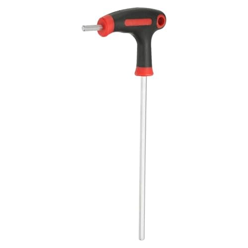 Image of sourcing map T-Handle Hex Key Wrench 5mm Metric 213mm Length Extra Long Arm Cr-V T-Key Inner Hexagon Wrenches Spanner Repair Tools for Automotive Household Maintenance, Red Black