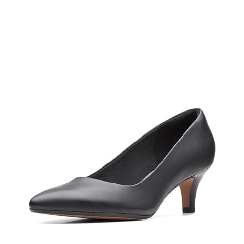 Image of Clarks Women's Linvale Jerica Pump, Black Leather, 4.5 UK