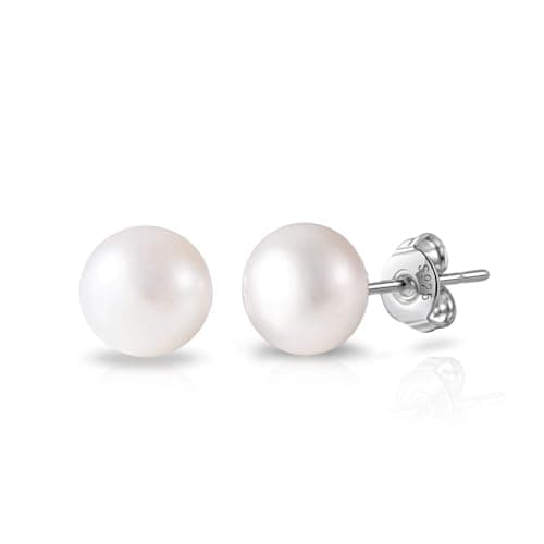 Image of Philip Jones Sterling Silver Pearl Earrings