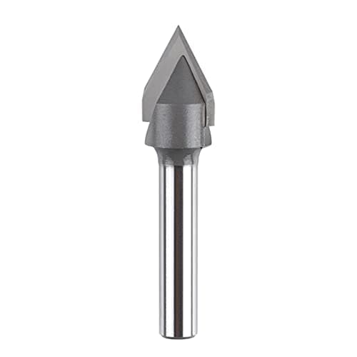 Image of SpeTool 60 Degree Chamfer Router Bit, 1/4 Inch Shank V Groove CNC Bit, Solid Carbide Engraving Cutter with TiAlN Coating for Woodworking Carving and Sign Making, 1/2 Inch Cutting Diameter