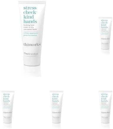 Image of This Works Stress Check Kind Hands, 75 ml - Intensely Hydrating Hand Cream Enriched with Shea Butter, Vitamin E and Ylang Ylang Essential Oils - Soothing Hand Moisturiser for Dry and Sensitive Skin