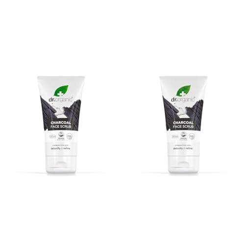 Image of Dr Organic Charcoal Face Scrub, Cleansing, For Acne & Clearing Skin, Oily, Problem Skin, Natural, Vegan, Cruelty-Free, Paraben & SLS-Free, Recycled & Recyclable, Organic, 125ml, Packaging may vary