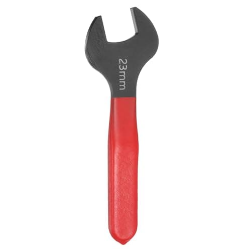 Image of sourcing map Single Open End Wrench 23mm Metric 15 Degree Offset Angle U-Shaped Open Ended Spanner Small Flat Head Blackening Wrench with Red Shank for Automotive Repair Furniture Assembly