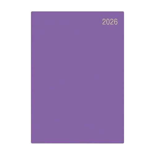 Image of Precious 2026 A4 One Day to a Page Diary with Full Page of Saturday & Sunday Hardback Cover Planner Organiser Diary (Purple)