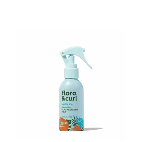 Image of Flora & Curl Coconut Mint Scalp Refresh Mist | Soothing Botanical Scalp Spray with Coconut Water, Witch Hazel, White Willow Bark, Aloe Vera & Peppermint Oil | For Dry & Flaky Scalps | 100ml