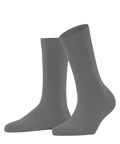 Image of FALKE Women's Family W So Sustainable Cotton Plain 1 Pair Socks, Grey Flanell 3210, 5.5-8