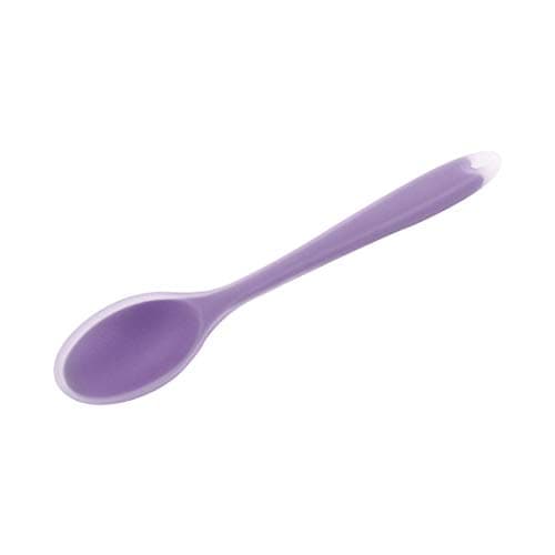 Image of sourcing map Silicone Dinner Spoon Table Spoon Dessert Spoon Utensils for Kitchen Restaurant Purple