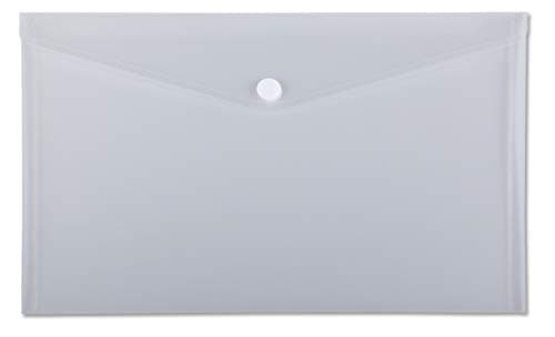 Image of Europel Pack of 5 Wallet Folder A3 Size Envelope Document Folder with Hook & Loop Closure Clear & Transparent for Home, Offices, School & Businesses Landscape Document Organizer & Holder