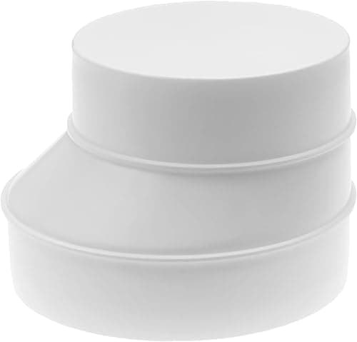 Image of Vent Systems 6" to 5" Inch Round Ducting Reducer - PVC/HVAC Pipe Adapter Connector Cone - ABS Plastic Adaptor for Ventilation Systems - Kitchen Exhaust Fan, Dryer Vent Hose, Cooker 150 to 125 mm