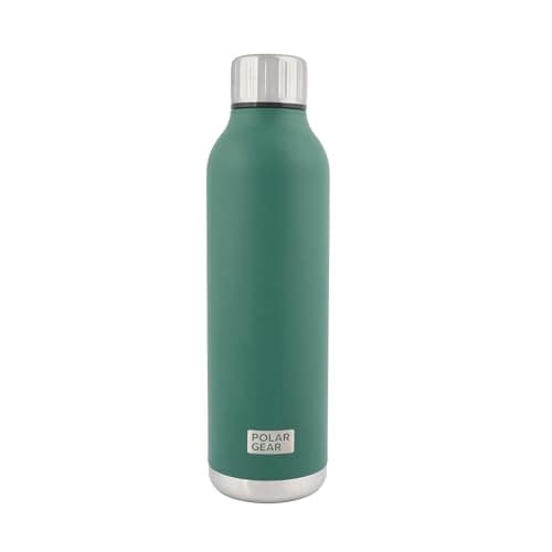 Image of Polar Gear Stainless Steel Water Bottle - 500ml Vacuum Insulated Metal Water Bottle, Double Wall, Leakproof Drinks Bottle - 12H Hot, 24H Cold - Perfect for Work, Travel, Sports, Gym (Green)