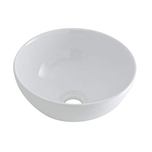Image of Milano Irwell White Ceramic Round Countertop Bathroom Basin Sink - 320mm