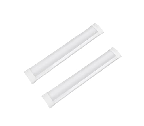 Image of T&K TO-KING 2-Pack 1.3FT LED Batten Light,PC Body,10W 1000LM 6500K,Low Profile Wall/Ceiling Surface Mounted Fitting for Shop/Office/Garage/Warehouse/Kitchen/Living Room