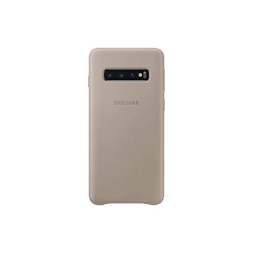 Image of Samsung Protective Leather Cover for Galaxy S10 – Official Galaxy S10 Case – Hardwearing Genuine Leather Phone Case for the Samsung Galaxy S10 - Grey