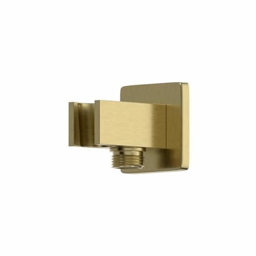 Image of Architeckt® Bathroom Shower Water Outlet with Handset Holder for Showerhead Wall Mounted Concealed Square, Brushed Brass