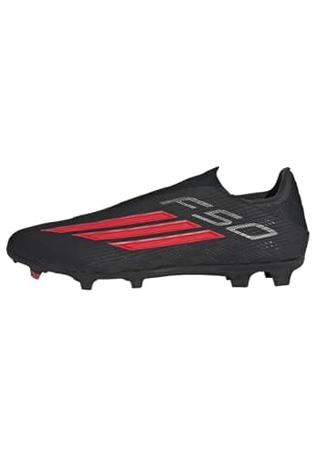 Image of adidas Unisex F50 League Laceless Firm Ground/Multi Ground Football Boots, core Black/Lucid red/core Black, 6 UK