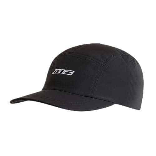 Image of ZONE3 Lightweight 5-Panel Cap – Breathable & Adjustable Unisex Hat for Running, Hiking, Outdoor Sports & Casual Wear Black